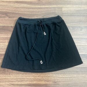 Dolce and Gabbana Swimwear Black Logo Charm Stretchy Mini Skirt Cover Up